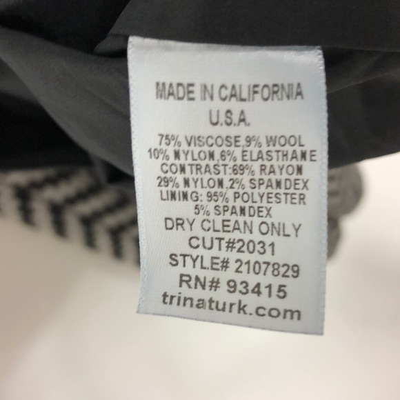 🆕Trina Turk>Wool abstract pencil skirt NWOT - Picture 5 of 7